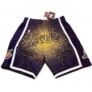 Mitchell & Ness NBA Retake Gradient LA Lakers Purple Swingman Shorts‎ Size L
